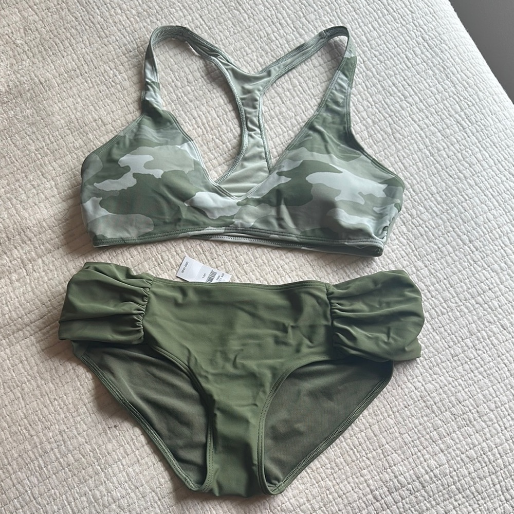 Green Camo Bikini Set